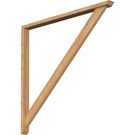 Ekena Millwork Traditional Traditional Smooth Bracket w/ Offset Brace, Western Red Cedar, 3 1/2"W x 48"D x 48"H BKT0402X48X48TRA01SWR